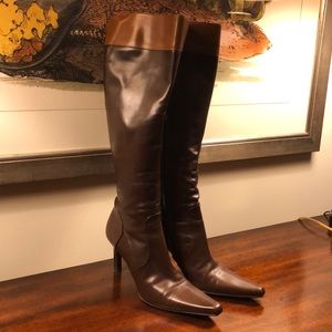 Ralph Lauren 2 toned brown boots